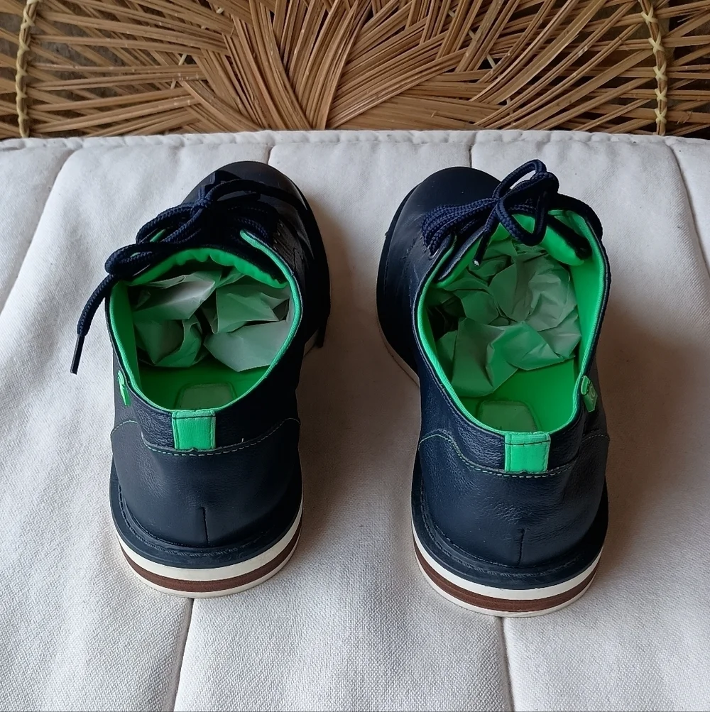 Kenneth Cole Men's Navy and Green Lace-Up Shoes_6